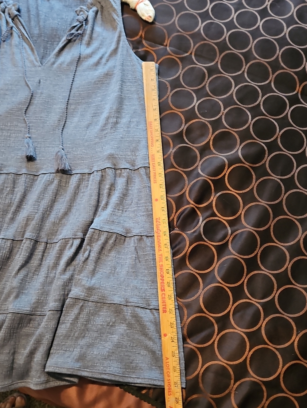 Max Studio Textured Denim Blue Above Knee Dress Or Tiered Tunic XL. NWOT - Picture 11 of 13